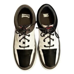 Camper Twins Sneakers Black/White/Grey Leather Low-Top Shoes Men’s 8.5–9